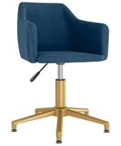 VidaXL Bürostuhl Drehbar Samt - Blau