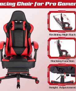 Woltu Gaming Stuhl Kent - Schwarz - Rot -Deutschland Stühle Verkaufs-Shop 72936525baa742bb9f077f04cdbbfb4c