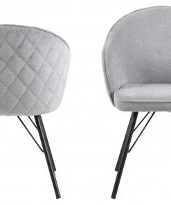 Ebuy24 Missy Esszimmerstuhl hellgrau - Missy Esszimmerstuhl hellgrau, Metall schwarz.