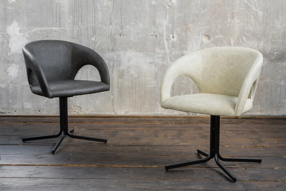 KAWOLA Stuhl WICOS drehbar Kunstleder - Beige 3 KAWOLA Stuhl WICOS drehbar Kunstleder - Beige – Bild 3