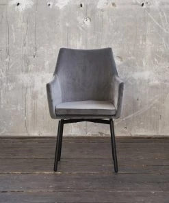 KAWOLA Stuhl CALI Velvet - Grau - Schwarz -Deutschland Stühle Verkaufs-Shop 75e8eaef77a64e09bfea75b4dbb373a5