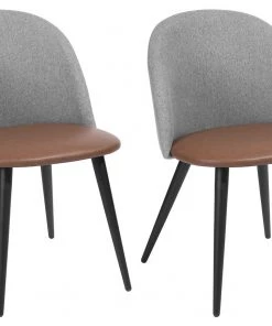 Urban Meuble Esszimmerstühle ZOMBA BROWN PU(2er-Set)