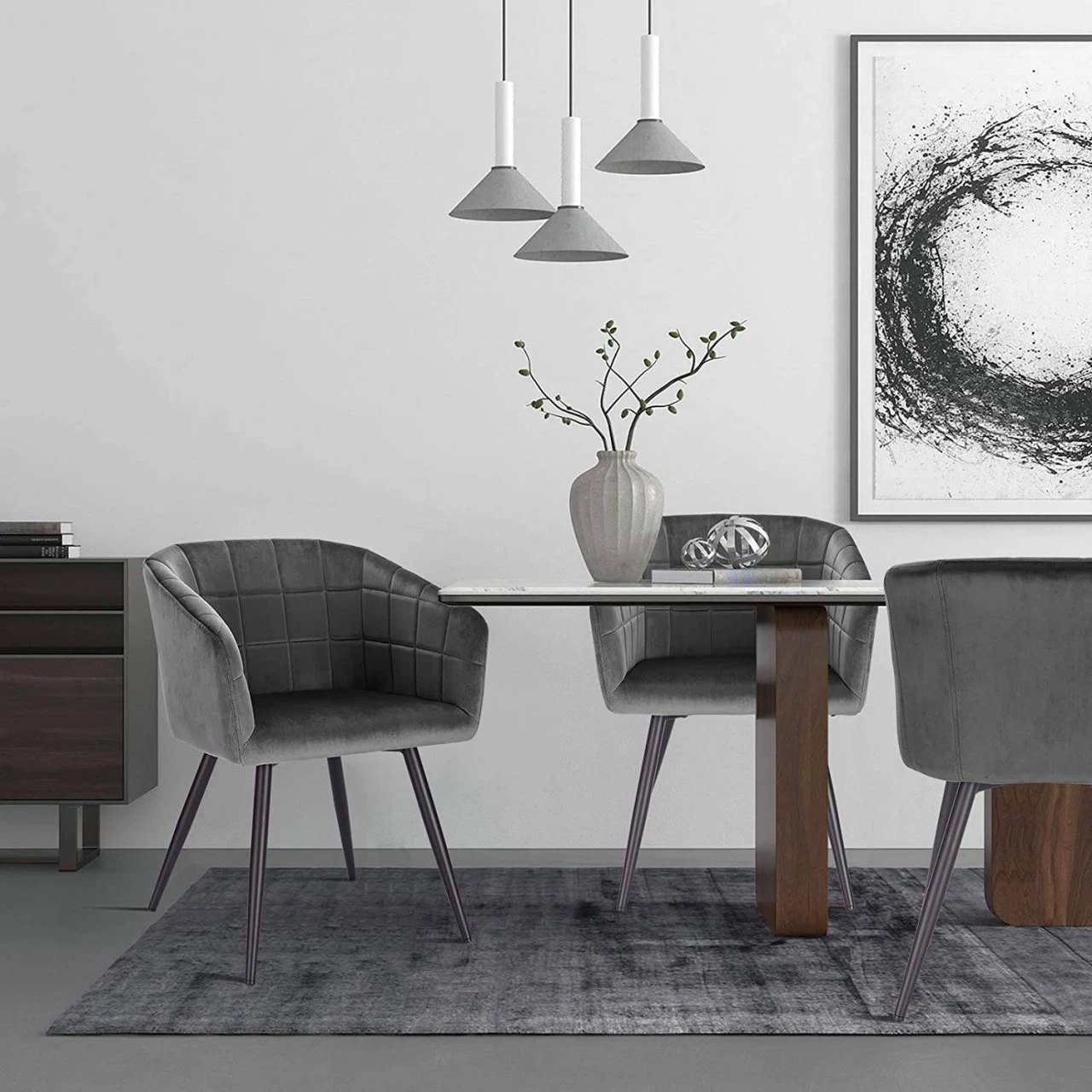 Woltu Esszimmerstuhl Annika - Dunkelgrau 2 Woltu Esszimmerstuhl Annika - Dunkelgrau – Bild 2