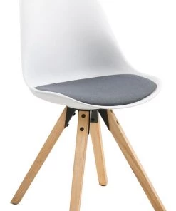 Ebuy24 Dima Esszimmerstuhl Schalenstuhl - Glas Weiß