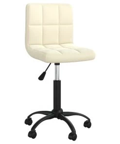 VidaXL Bürostuhl Drehbar Creme Samt - vidaXL Bürostuhl Drehbar Creme Samt