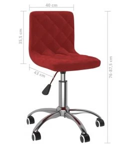 VidaXL Bürostuhl Drehbar Weinrot Samt - Rotbraun -Deutschland Stühle Verkaufs-Shop 7a048500346d4da5b6d66ab2afcc1f70