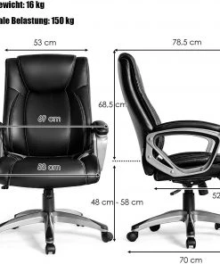 Costway Ergonomischer Bürostuhl Chefsessel 5 Costway Ergonomischer Bürostuhl Chefsessel -Deutschland Stühle Verkaufs-Shop 7a4836528edd427ca397d23ec10e9b8e