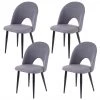 Esszimmerstuhl HWC-D73 (4er Set) - Grau