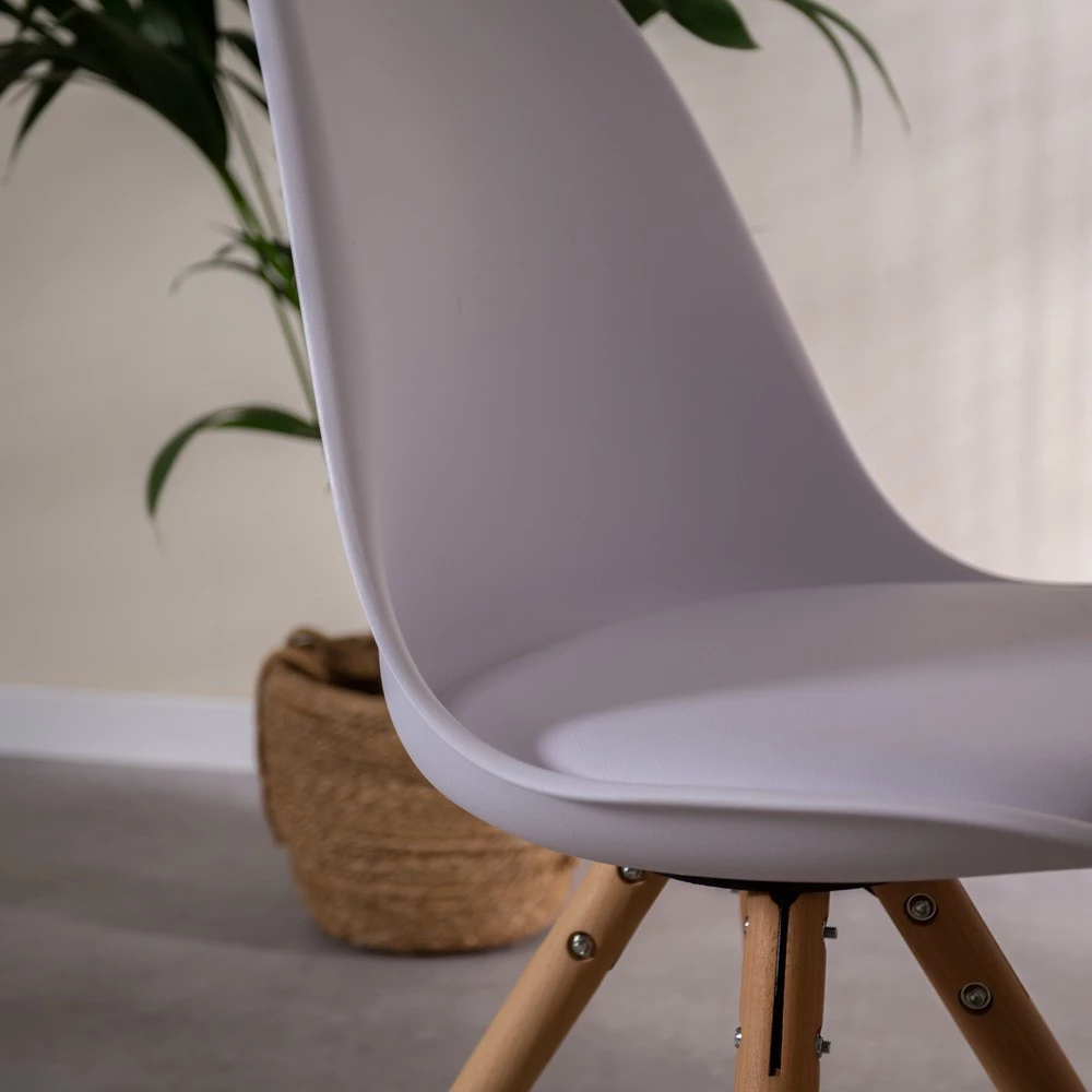 Dimehouse Harrow Schalenstuhl Kunstleder - Weiß 5 Dimehouse Harrow Schalenstuhl Kunstleder - Weiß – Bild 5