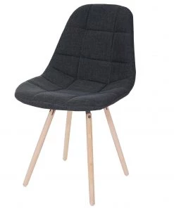 Esszimmerstuhl HWC-A60 II - Anthrazit - Textil