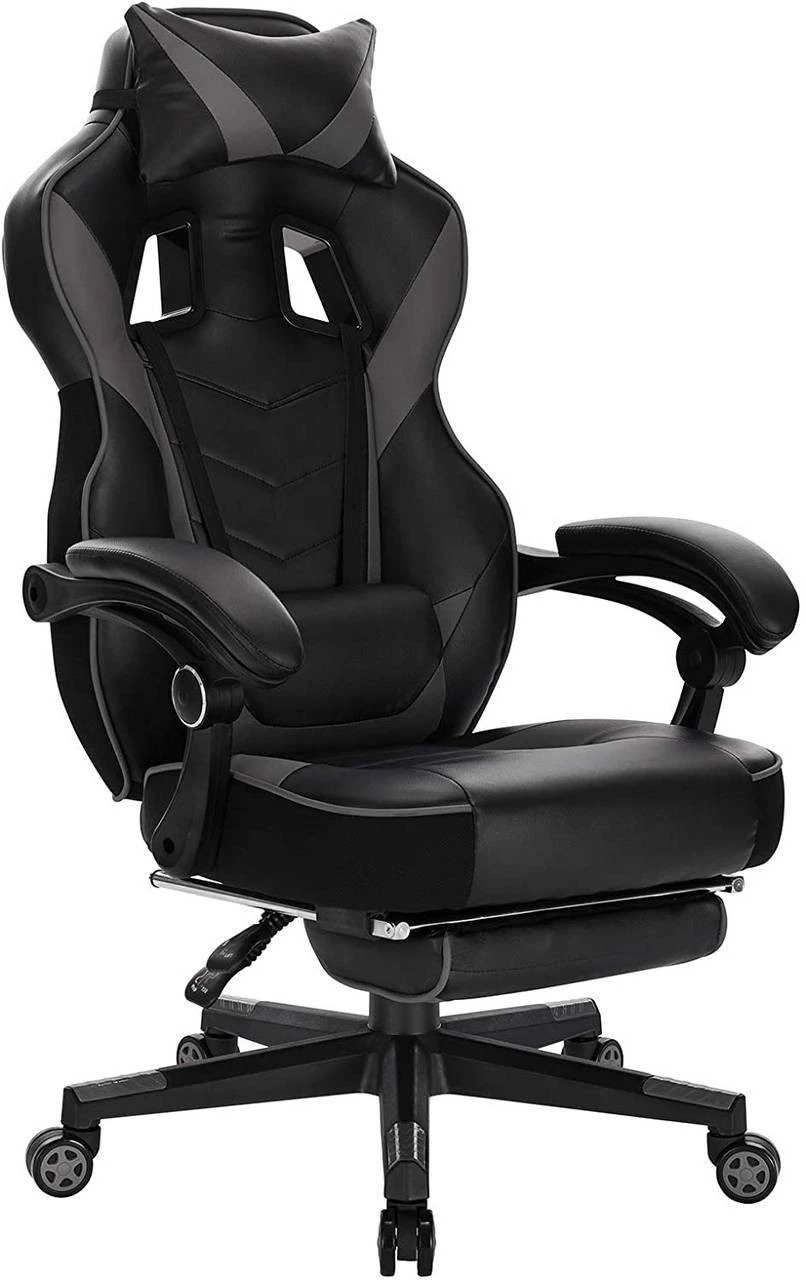 Woltu Gaming Stuhl Andreas - Schwarz - Grau 1 Woltu Gaming Stuhl Andreas - Schwarz - Grau