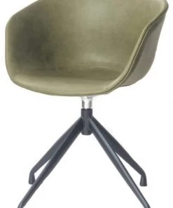 KAWOLA Stuhl DANI drehbar Kunstleder - Grün