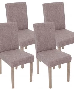 HWC Esszimmerstuhl Littau 4er-Set - Grau