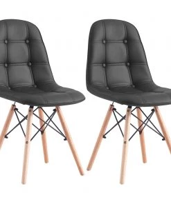 IDIMEX Esszimmerstuhl CESAR (2er-Set) - Schwarz