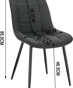 Woltu Esszimmerstuhl Mireya (2er Set) - Anthrazit - 50 x 83 cm - 2er Set -Deutschland Stühle Verkaufs-Shop 80dd0cc5d6c84ea3a3c71be529423127