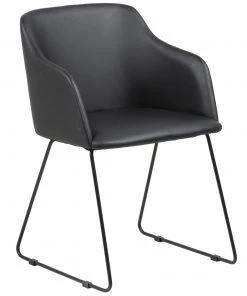 Ebuy24 Caitlyn Esszimmerstuhl schwarz - Schwarz - Kunstleder