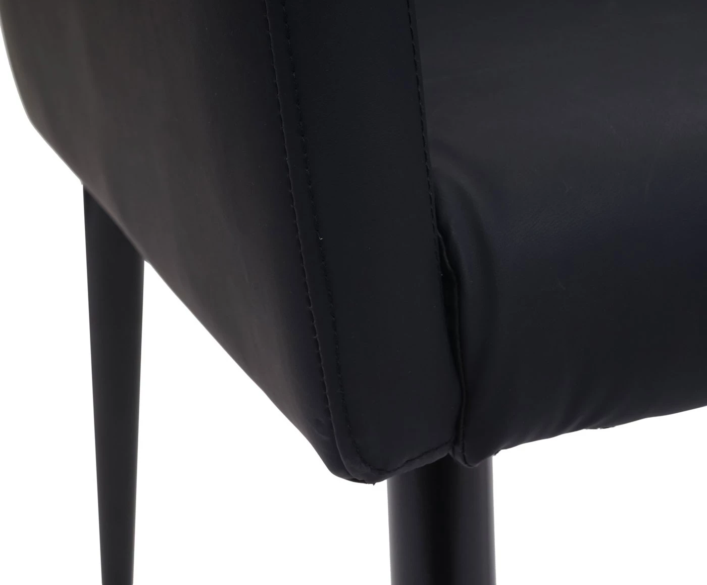 Esszimmerstuhl HWC-H93 (2er Set) - Schwarz - Kunstleder 6 Esszimmerstuhl HWC-H93 (2er Set) - Schwarz - Kunstleder – Bild 6
