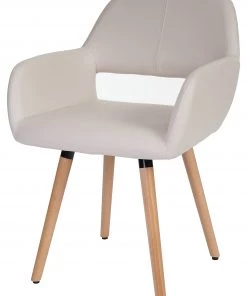 Esszimmerstuhl HWC-A50 II (6er-Set) - Cremeweiß - Braun - Tiefe: 55 cm - Kunstleder - Holz teilmassiv -Deutschland Stühle Verkaufs-Shop 8a7f5e2db2e4410499f6c92831e3d4da.cropped 356 47 1841 2513.processed