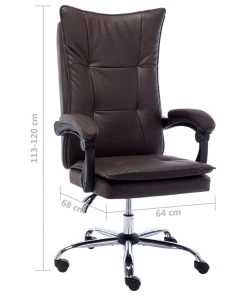 VidaXL Bürostuhl Braun Kunstleder 11 VidaXL Bürostuhl Braun Kunstleder -Deutschland Stühle Verkaufs-Shop 8d563ccc012047779ade8f435327208a
