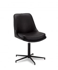 Ebuy24 Cloe Esszimmerstuhl Kunstleder - Schwarz