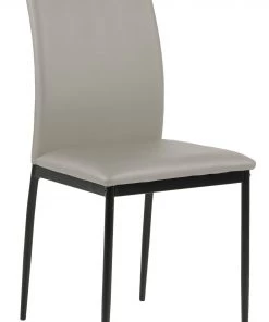 Ebuy24 Des Esszimmerstuhl taupe. - Grau - Kunstleder