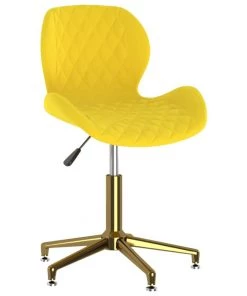 VidaXL Bürostuhl Drehbar Samt - Gelb