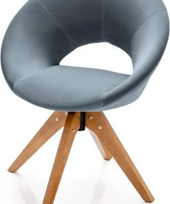 Costway Akzentstuhl 360° drehbar - Grau