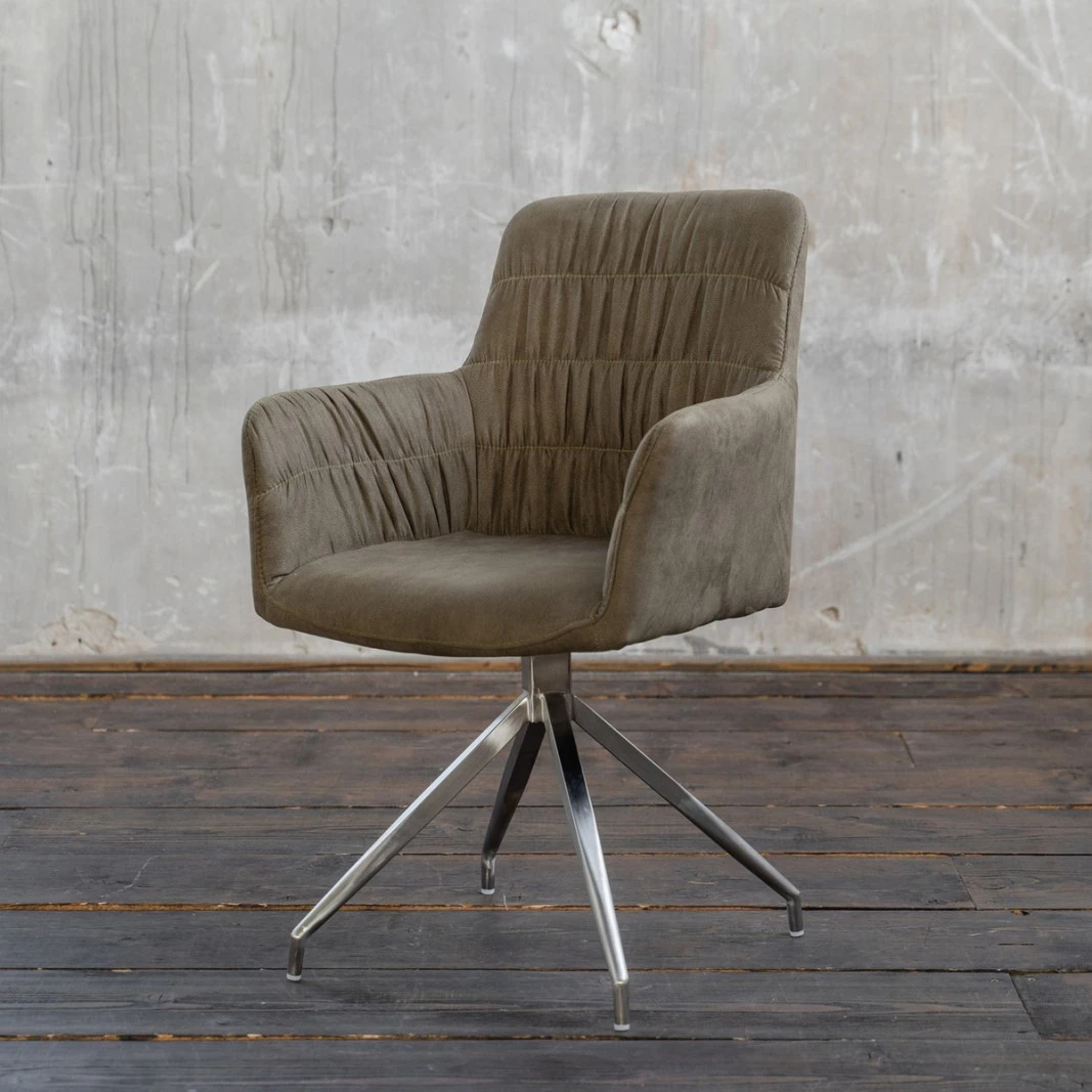 KAWOLA Stuhl NIXIE drehbar Stoff - Grau 4 KAWOLA Stuhl NIXIE drehbar Stoff - Grau – Bild 4