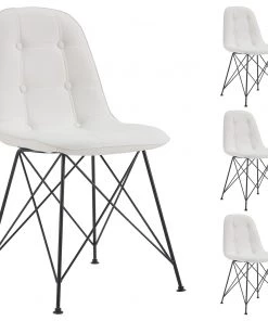 IDIMEX Esszimmerstuhl IMRAN (4er-Set) - Weiß