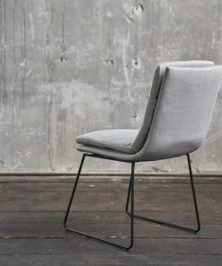 KAWOLA Stuhl VINCE Stoff hellgrau - KAWOLA Esszimmerstuhl Vince Stuhl Stoff hellgrau -Deutschland Stühle Verkaufs-Shop 96566ac82c194fc2856fa0c03fce88f3