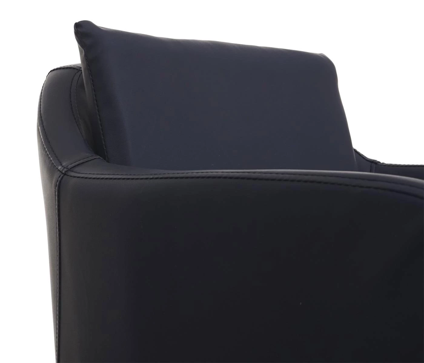 Esszimmerstuhl HWC-H93 (2er Set) - Schwarz - Kunstleder 5 Esszimmerstuhl HWC-H93 (2er Set) - Schwarz - Kunstleder – Bild 5