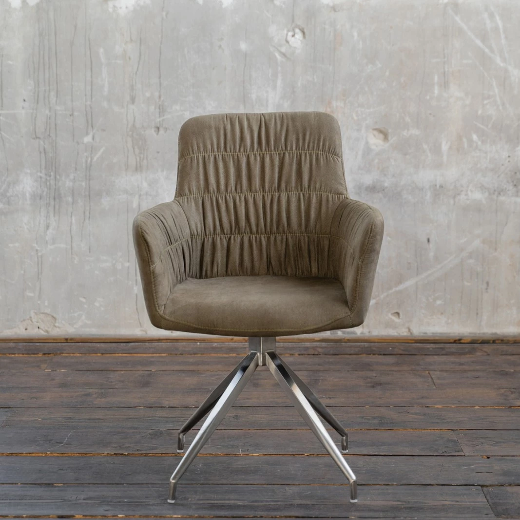 KAWOLA Stuhl NIXIE drehbar Stoff - Grau 3 KAWOLA Stuhl NIXIE drehbar Stoff - Grau – Bild 3