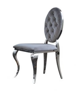 KAWOLA Esszimmerstuhl LINDA Velvet - Grau