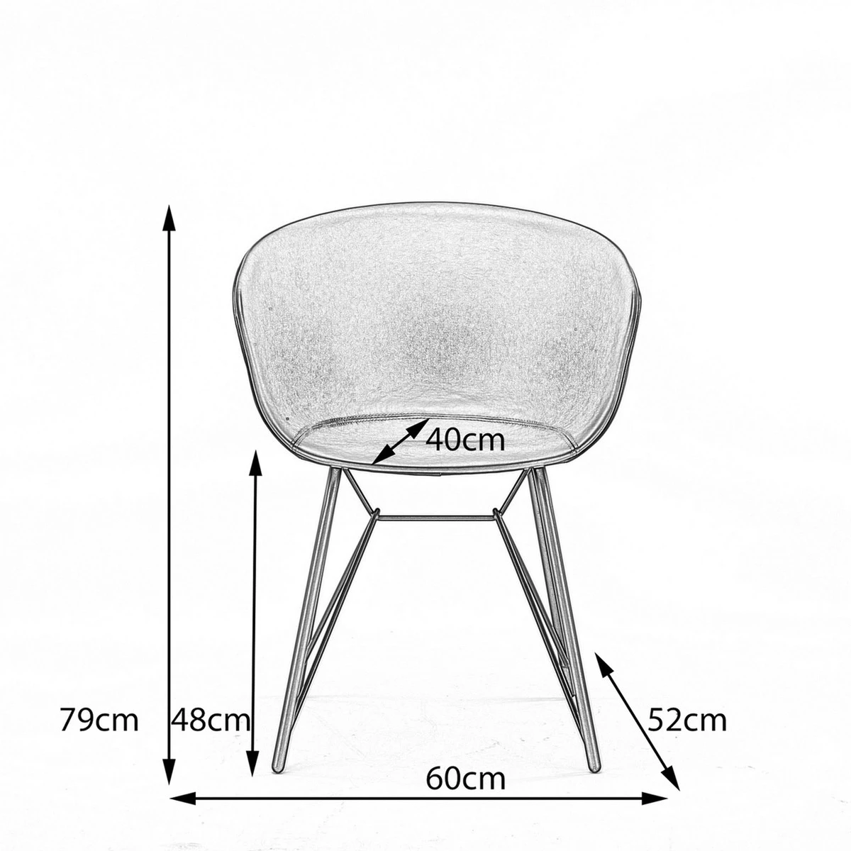 KAWOLA Stuhl DANI Esszimmerstuhl - Braun 4 KAWOLA Stuhl DANI Esszimmerstuhl - Braun – Bild 4