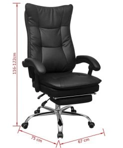 VidaXL Relaxsessel Bürostuhl Chefsessel - vidaXL Relaxsessel Bürostuhl Chefsessel mit Fußstütze Schwarz -Deutschland Stühle Verkaufs-Shop 9e9ebe32a2a54b64bf5edab0099c67ad