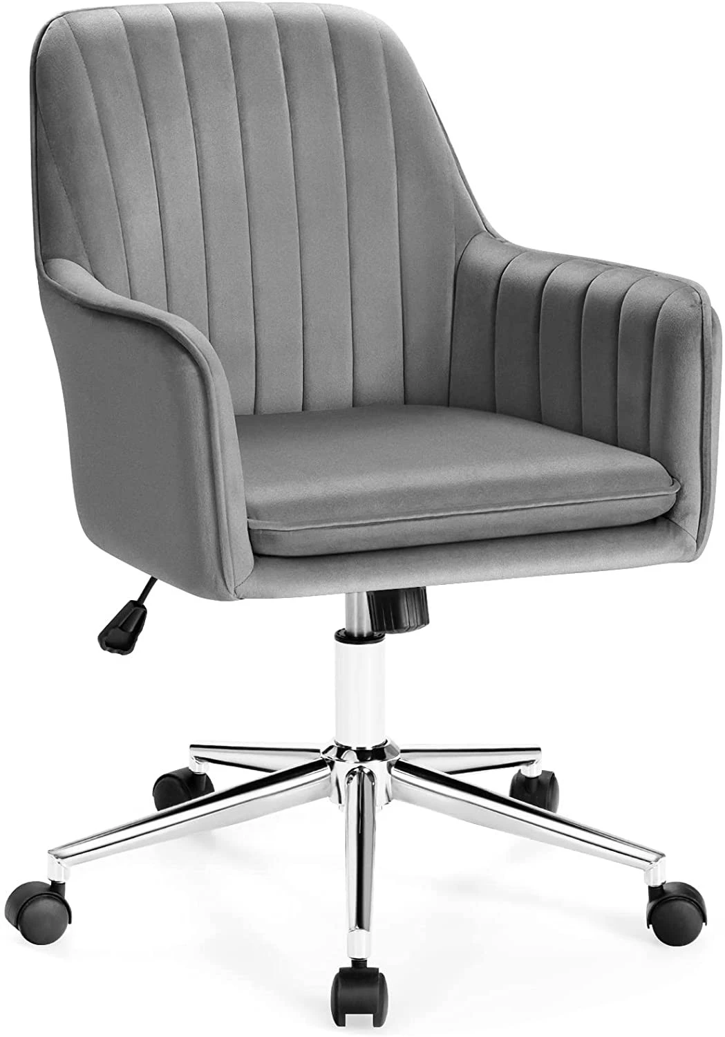 Costway Freizeit Bürostuhl Samt 1 Costway Freizeit Bürostuhl Samt