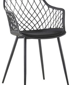 KAWOLA Stuhl EMILIE Kunststoff Schwarz