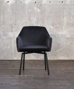 KAWOLA Stuhl Loui Sessel drehbar Velvet sw - Schwarz 11 KAWOLA Stuhl Loui Sessel drehbar Velvet sw - Schwarz -Deutschland Stühle Verkaufs-Shop a09a73b2ab984200a8d8aefdf92a00ef