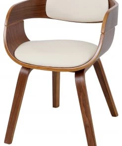 Esszimmerstuhl HWC-A47 - Walnuss Dekor - Beige