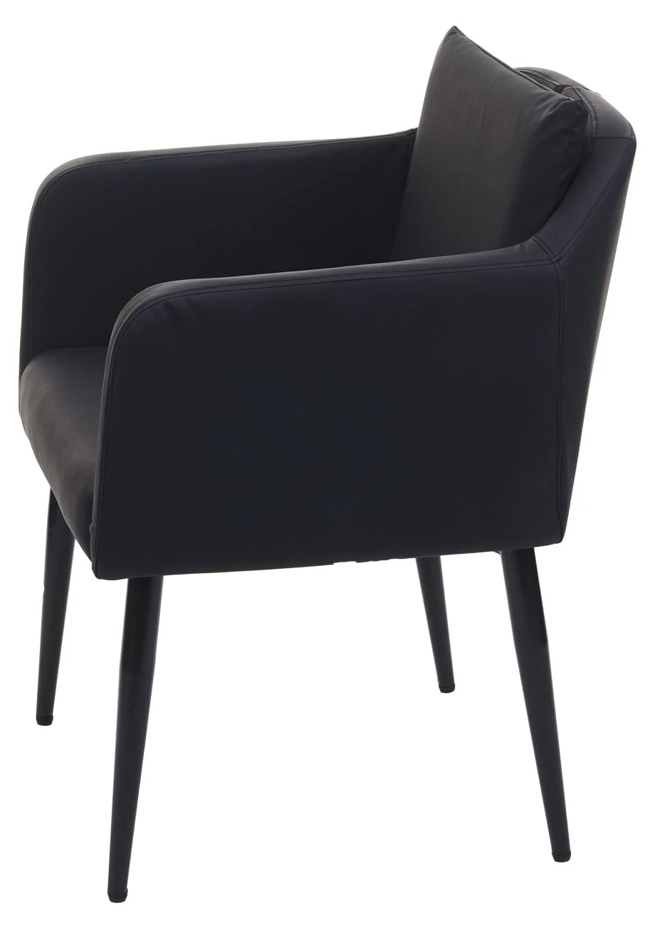 Esszimmerstuhl HWC-H93 (2er Set) - Schwarz - Kunstleder 2 Esszimmerstuhl HWC-H93 (2er Set) - Schwarz - Kunstleder – Bild 2