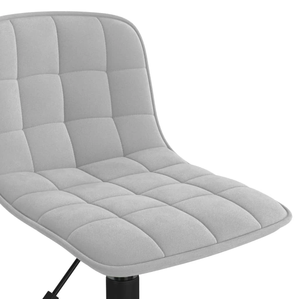 VidaXL Bürostuhl Drehbar Hellgrau Samt 2 VidaXL Bürostuhl Drehbar Hellgrau Samt – Bild 2