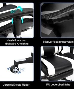 Costway 360°drehbarer Gaming Stuhl -Deutschland Stühle Verkaufs-Shop a4274756d14242c2880c38a9470eb8d3