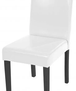 HWC Esszimmerstuhl Littau - Weiß - Schwarz