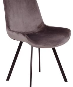 Ebuy24 Memphis Esszimmerstuhl Velour - Memphis Esszimmerstuhl Velour grau, schwarz.