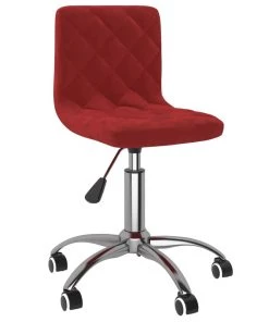 VidaXL Bürostuhl Drehbar Weinrot Samt - Rotbraun