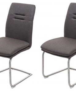 Esszimmerstuhl HWC-H70 (2er Set) - Grau