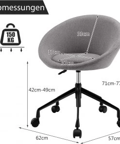 Costway Bürostuhl drehbar Konferenzstuhl -Deutschland Stühle Verkaufs-Shop abe1ed288c1341ca9de1e243562e463a