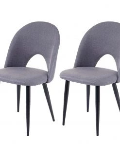 Esszimmerstuhl HWC-D73 (2er Set) - Grau