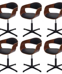 Esszimmerstuhl HWC-H46 (6er Set) - Kunstleder