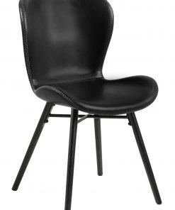 Ebuy24 Bali Esszimmerstuhl PU - Schwarz - Kunstleder